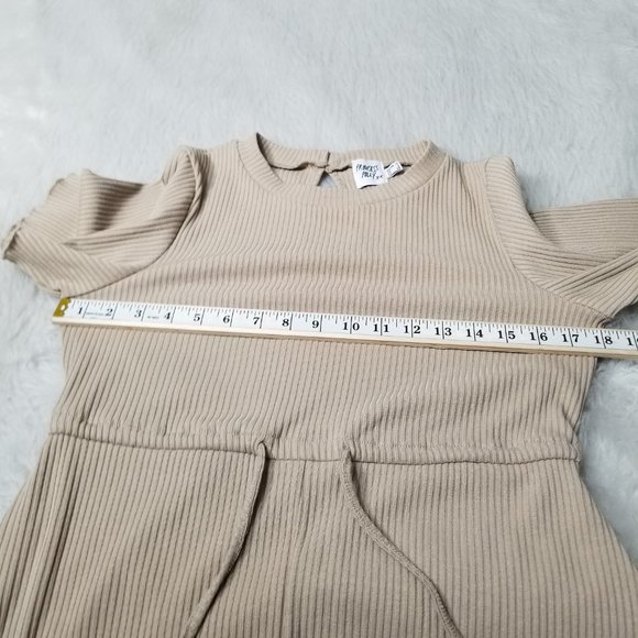 Princess Polly Beige Ribbed Aiken Playsuit Romper - Picture 9 of 15